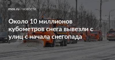 Петр Бирюков - Около 10 миллионов кубометров снега вывезли с улиц с начала снегопада - mos.ru - Москва