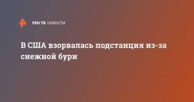 В США взорвалась подстанция из-за снежной бури - ren.tv - США - Техас - штат Арканзас - штат Оклахома - штат Орегон