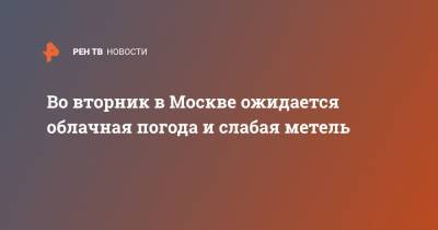 Михаил Леус - Во вторник в Москве ожидается облачная погода и слабая метель - ren.tv - Москва
