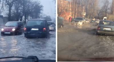 В лютый мороз заливает водой: в Киеве улица превратилась в реку, подробности ЧП - politeka.net - Киев