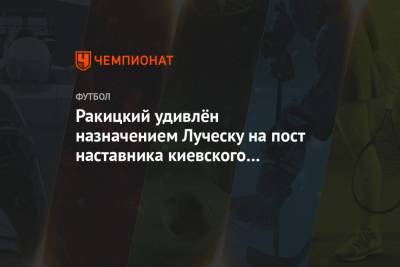 Ярослав Ракицкий - Мирча Луческ - Ракицкий удивлён назначением Луческу на пост наставника киевского «Динамо» - championat.com - Киев - Донецк - Луческ