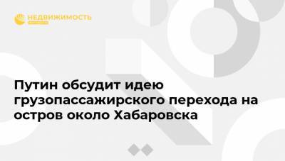 Владимир Путин - Михаил Дегтярев - Путин обсудит идею грузопассажирского перехода на остров около Хабаровска - realty.ria.ru - Москва - Россия - Хабаровский край - Хабаровск