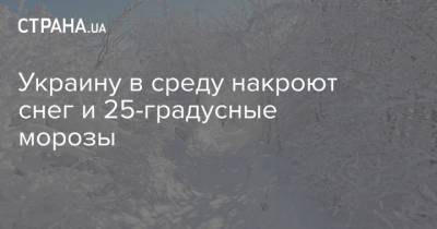 Наталья Диденко - Украину в среду накроют снег и 25-градусные морозы - strana.ua