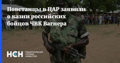 Повстанцы в ЦАР заявили о казни российских бойцов ЧВК Вагнера - nsn.fm