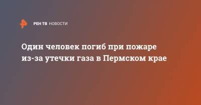 Один человек погиб при пожаре из-за утечки газа в Пермском крае - ren.tv - Пермский край