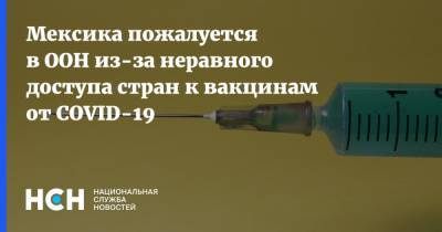 Андрес Мануэль Лопес - Марсело Эбрард - Мексика пожалуется в ООН из-за неравного доступа стран к вакцинам от COVID-19 - nsn.fm - Мексика