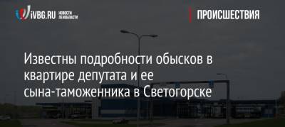 Известны подробности обысков в квартире депутата и ее сына-таможенника в Светогорске - ivbg.ru - Светогорск