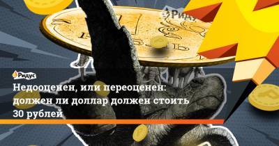 Недооценен, или переоценен: должен ли доллар должен стоить 30 рублей - ridus.ru