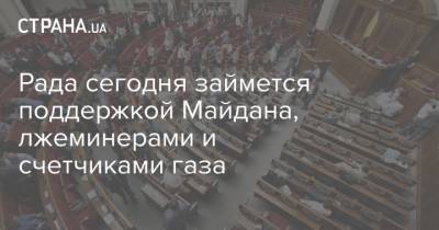 Рада сегодня займется поддержкой Майдана, лжеминерами и счетчиками газа - strana.ua