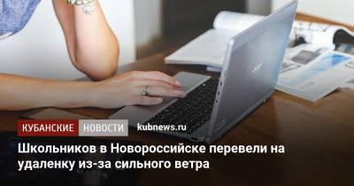 Школьников в Новороссийске перевели на дистанционку из-за сильного ветра - kubnews.ru - Новороссийск