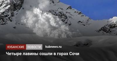 Четыре лавины сошли в горах Сочи - kubnews.ru - Сочи - Краснодарский край