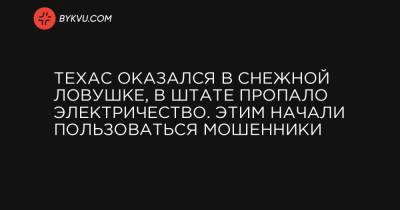 Техас оказался в снежной ловушке, в штате пропало электричество. Этим начали пользоваться мошенники - bykvu.com - Техас