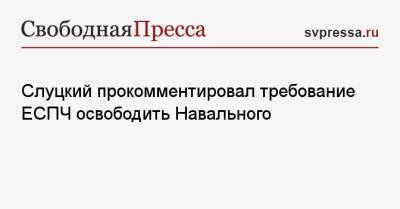 Алексей Навальный - Леонид Слуцкий - принц Джордж - Слуцкий прокомментировал требование ЕСПЧ освободить Навального - svpressa.ru