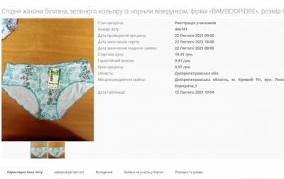 В СЕТАМ объяснили появление лота с женскими трусами - korrespondent.net - Кривой Рог