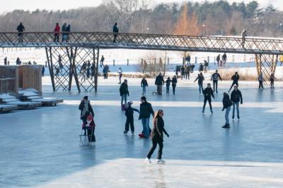 Люди в Нидерландах катаются на коньках по замерзшим каналам: фото, видео - 24tv.ua - Голландия - Амстердам - Новости