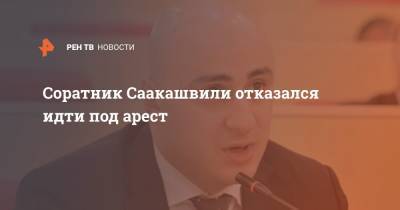 Михаил Саакашвили - Никанор Мелия - Соратник Саакашвили отказался идти под арест - ren.tv - Грузия - Тбилиси