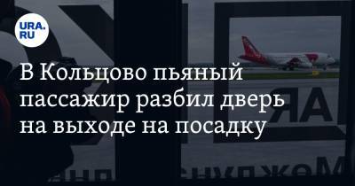 В Кольцово пьяный пассажир разбил дверь на выходе на посадку. Видео - ura.news - Санкт-Петербург - Екатеринбург - Нижний Тагил