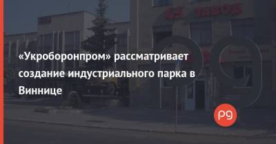 Юрий Гусев - Сергей Борзов - «Укроборонпром» рассматривает создание индустриального парка в Виннице - thepage.ua - Винница