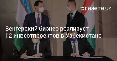 Петер Сийярто - Сардор Умурзаков - Венгерский бизнес реализует 12 инвестпроектов в Узбекистане - gazeta.uz - Узбекистан - Венгрия