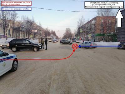 В центре Сыктывкара две девушки на авто не поделили дорогу - komiinform.ru - респ. Коми - Сыктывкар