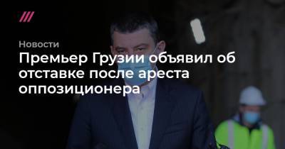 Михаил Саакашвили - Ника Мелия - Премьер Грузии объявил об отставке после ареста оппозиционера - tvrain.ru - Грузия - Тбилиси