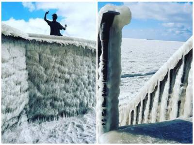 Мороз - "Восторг у людей, и ужас – у чаек": Азовское море превратилось в каток, кадры аномалии - politeka.net - Мариуполь - Бердянск - Азовское Море