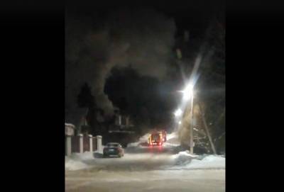 Видео: спасатели на руках вынесли мужчину из горящего дома в Луге - ivbg.ru - Ленинградская обл.