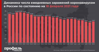 В России за сутки выявили 13447 новых случаев COVID-19 - profile.ru - Москва - Россия - Санкт-Петербург - Московская обл.