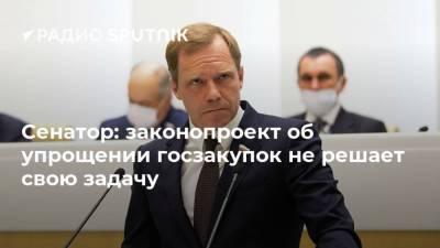 Андрей Кутепов - Сенатор: законопроект об упрощении госзакупок не решает свою задачу - smartmoney.one - Россия
