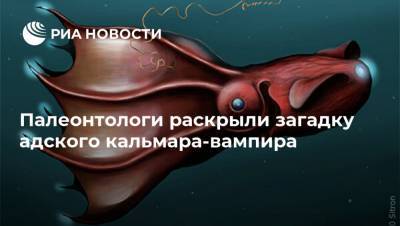 Палеонтологи раскрыли загадку адского кальмара-вампира - ria.ru - Москва - Венгрия