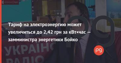 Юрий Бойко - Тариф на электроэнергию может увеличиться до 2,42 грн за кВт•час — замминистра энергетики Бойко - thepage.ua