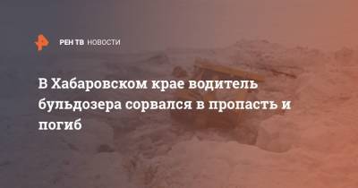 В Хабаровском крае водитель бульдозера сорвался в пропасть и погиб - ren.tv - Хабаровский край