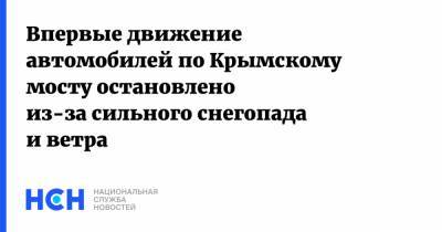 Впервые движение автомобилей по Крымскому мосту остановлено из-за сильного снегопада и ветра - nsn.fm