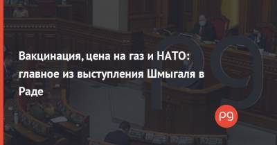 Владимир Зеленский - Денис Шмыгаль - Вакцинация, цена на газ и НАТО: главное из выступления Шмыгаля в Раде - thepage.ua - Ивано-Франковская обл. - Ивано-Франковск