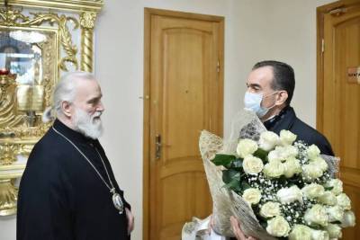 Вениамин Кондратьев - Вениамин Кондратьев поздравил кубанского митрополита с днём рождения - kuban.mk.ru - Краснодарский край