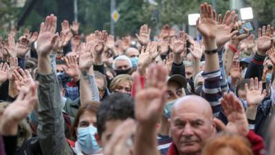 Ника Мелия - Полиция задержала 25 участников митинга в Тбилиси - gazeta.ru - Грузия - Тбилиси