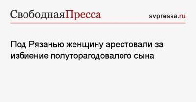 Под Рязанью женщину арестовали за избиение полуторагодовалого сына - svpressa.ru - Москва - Рязанская обл. - Рязань