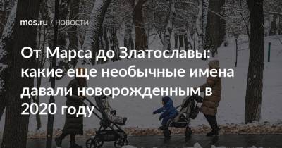 От Марса до Златославы: какие еще необычные имена давали новорожденным в 2020 году - mos.ru - Москва