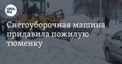 Снегоуборочная машина придавила пожилую тюменку - ura.news - Тюмень - Тюменская обл. - Тобольск - Ялуторовск