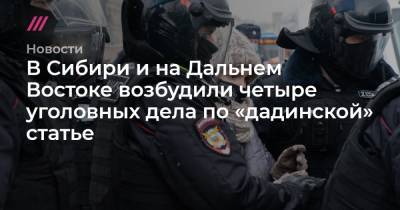 Сергей Фургал - В Сибири и на Дальнем Востоке возбудили четыре уголовных дела по «дадинской» статье - tvrain.ru - Новосибирск - Красноярск - Хабаровск