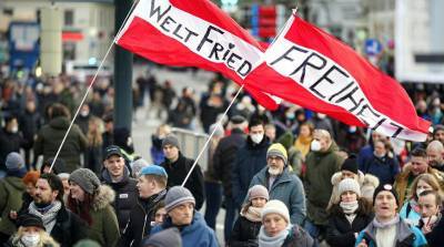 В Вене прошли массовые протесты против карантинных мер - grodnonews.by - Австрия - Вена