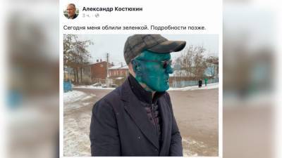 Алексей Навальный - Зеленка чудом исчезла с лица боровичского сторонника Навального спустя два дня - riafan.ru - Великий Новгород