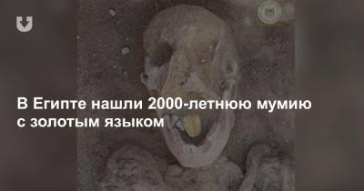 В Египте нашли 2000-летнюю мумию с золотым языком - news.tut.by - Египет - г. Александрия