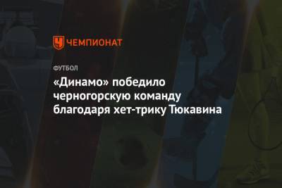 Константин Тюкавин - «Динамо» победило черногорскую команду благодаря хет-трику Тюкавина - championat.com - Москва