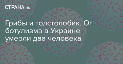 Грибы и толстолобик. От ботулизма в Украине умерли два человека - strana.ua - Одесса - Хмельницкая обл.