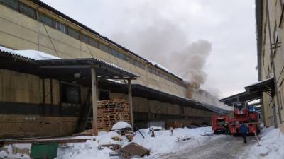 Крупный пожар тушат в здании двухэтажного склада в Москве - newinform.com - Москва