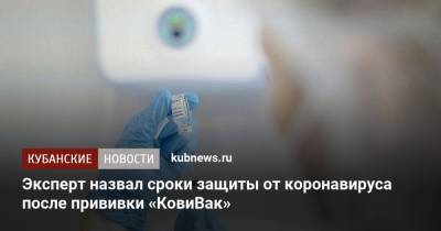 Евгений Тимаков - Владислав Жемчугов - Эксперт назвал сроки защиты от коронавируса после прививки «КовиВак» - kubnews.ru - Россия