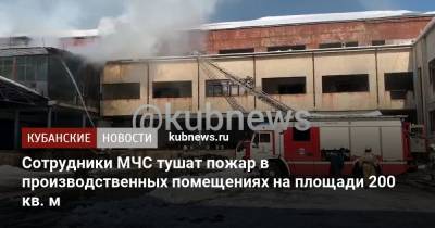 Сотрудники МЧС тушат пожар в производственных помещениях на площади 200 кв. м - kubnews.ru - Сочи - Краснодар