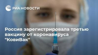 Михаил Мишустин - Россия зарегистрировала третью вакцину от коронавируса "КовиВак" - ria.ru - Москва