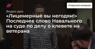 «За это вы будете гореть в аду»: последнее слово Навального на суде о клевете на ветерана - tvrain.ru